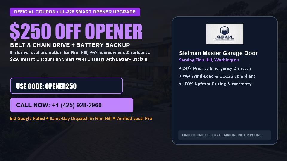 Sleiman Master Garage Door $250 OFF Premium LiftMaster Opener Installation in Finn Hill, WA