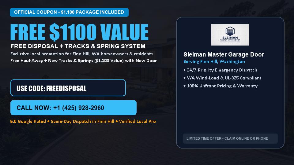 Sleiman Master Garage Door FREE Haul-Away & Heavy-Duty Tracks with New Door in Finn Hill, WA